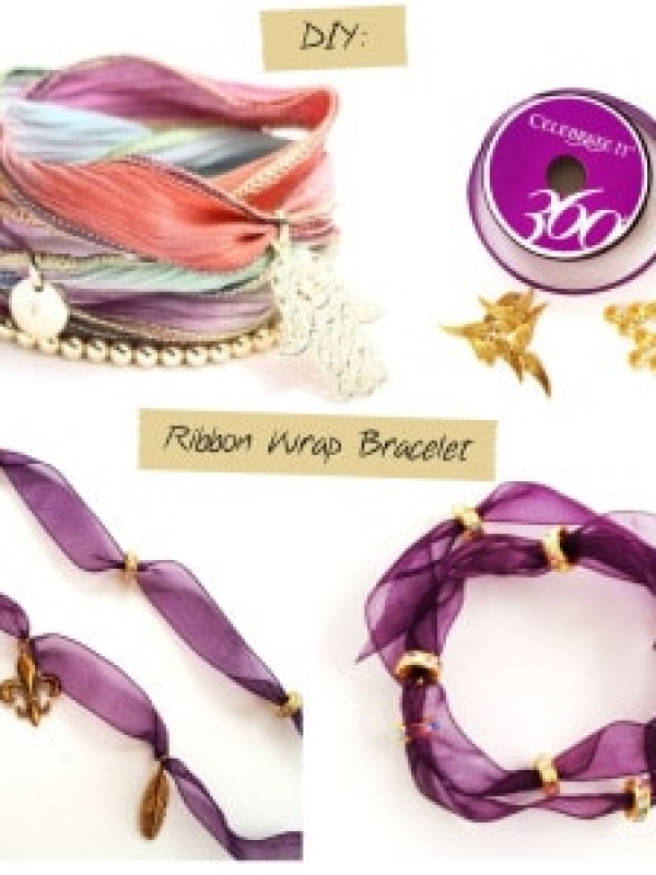 Jewelry DIY: Ribbon Wrap Bracelet Tutorial