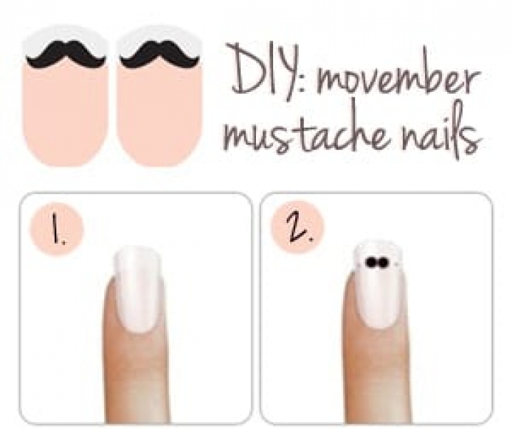 DIY: Movember Mustache Nails Tutorial
