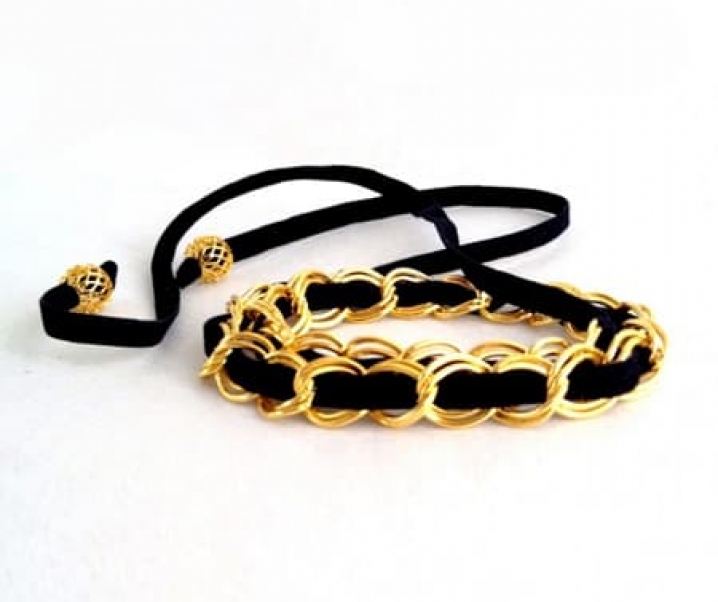 DIY Bracelet: Wrap Style Suede and Chain Bracelet