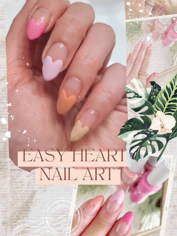 Heart Nail Art Design – No Nail Tools Required!