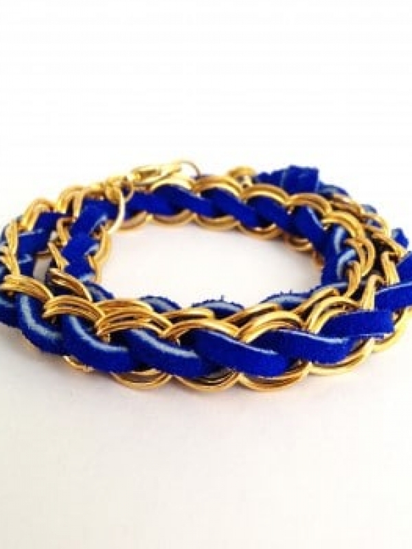 DIY Bracelet: Suede Woven Chain Bracelet (Part 2)