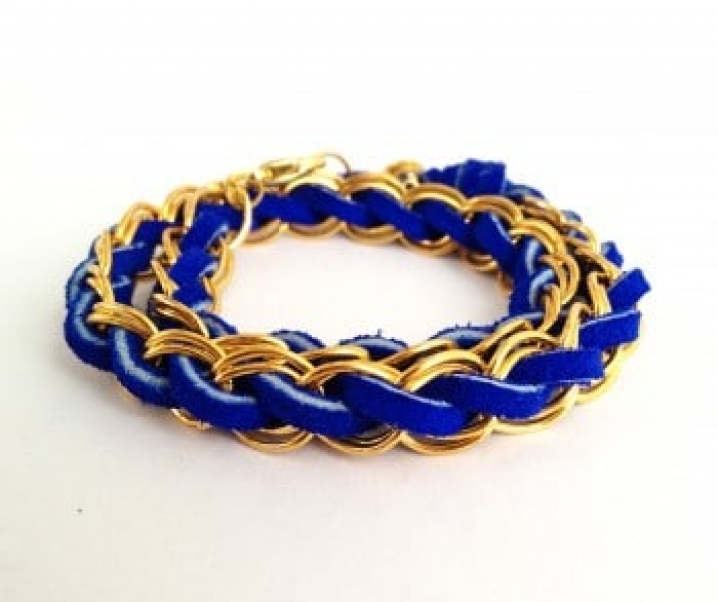 DIY Bracelet: Suede Woven Chain Bracelet (Part 2)