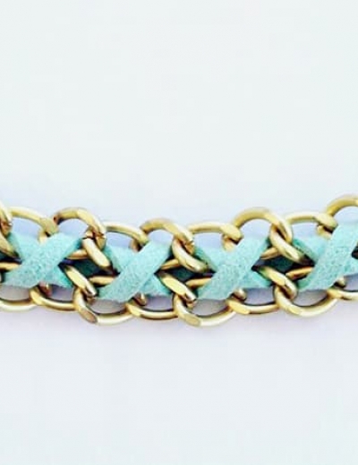 DIY Bracelet: Cross Style Chain Woven Bracelet