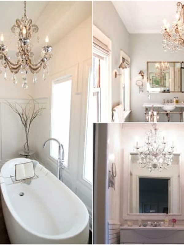 Bathroom Decor Inspiration: Chandeliers