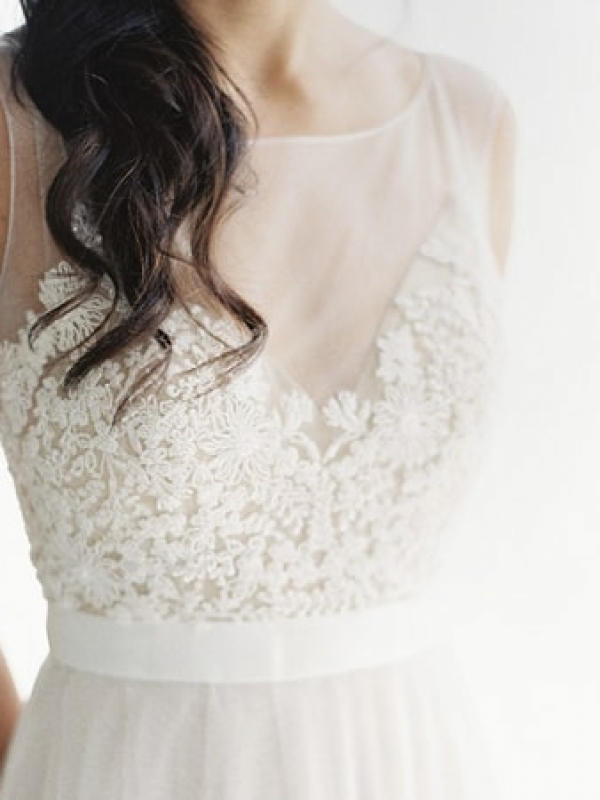 Wedding Dress Inspiration: Illusion Necklines