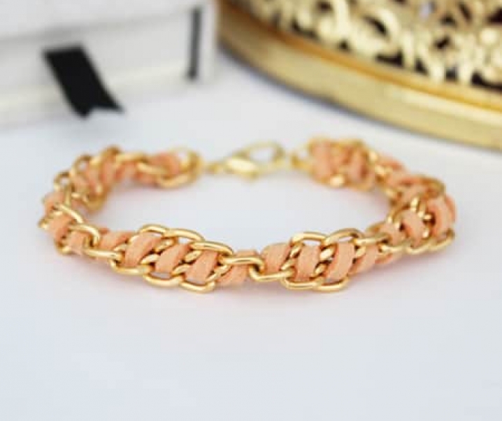 Spiral Chain & Suede DIY Bracelet