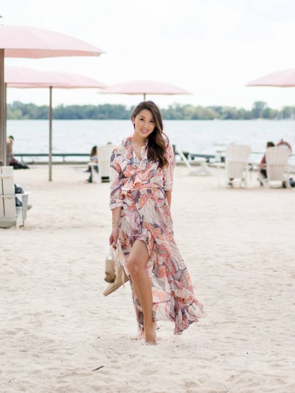 Maxi Dresses and Pink Umbrellas