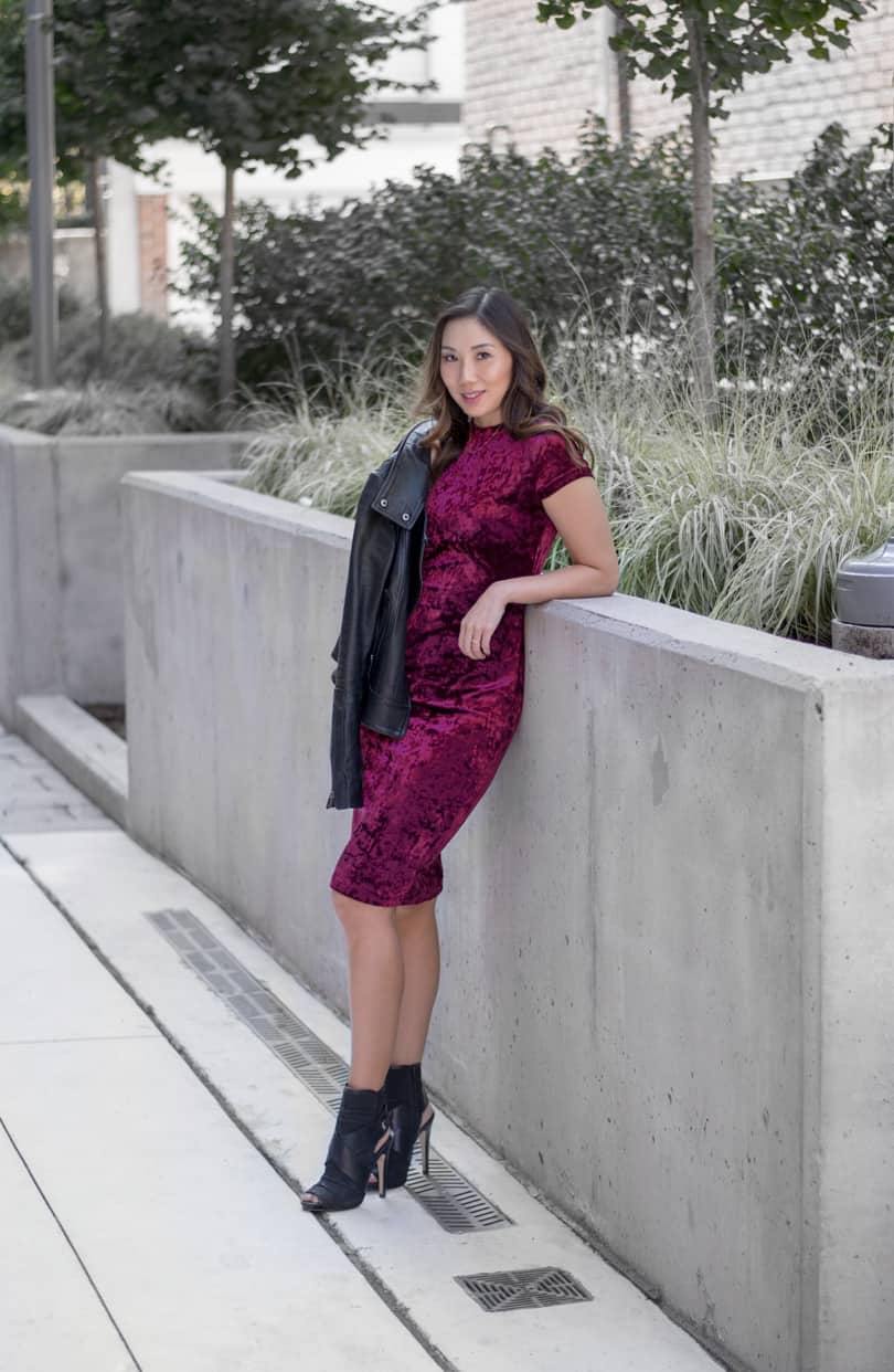 Velvet dress and clearance boots