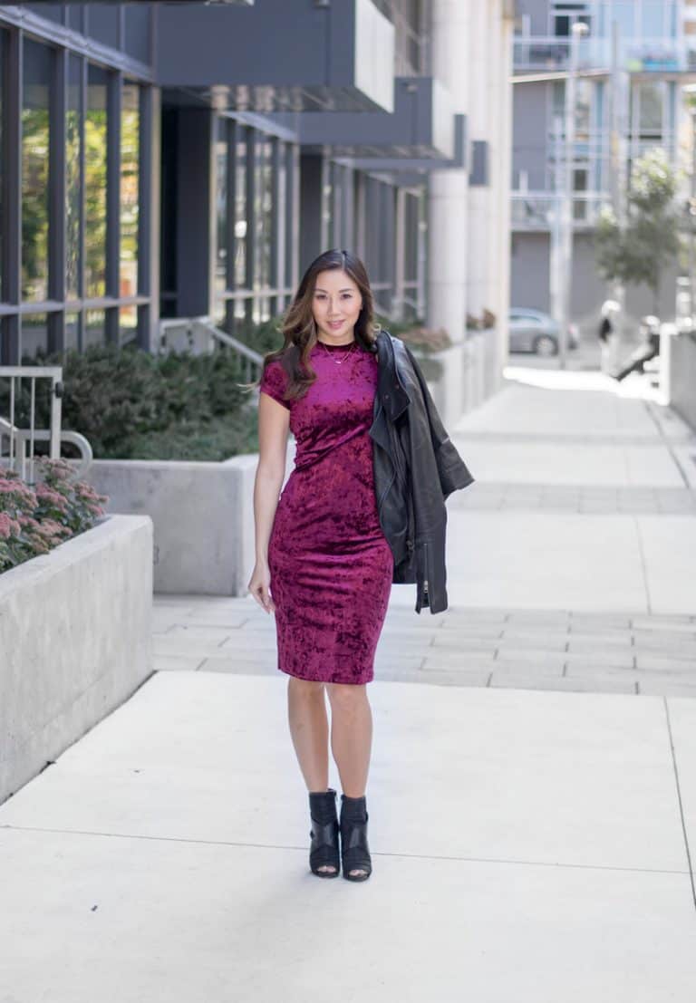 OOTD Red Velvet Dress Fashion Blogger YesMissy!
