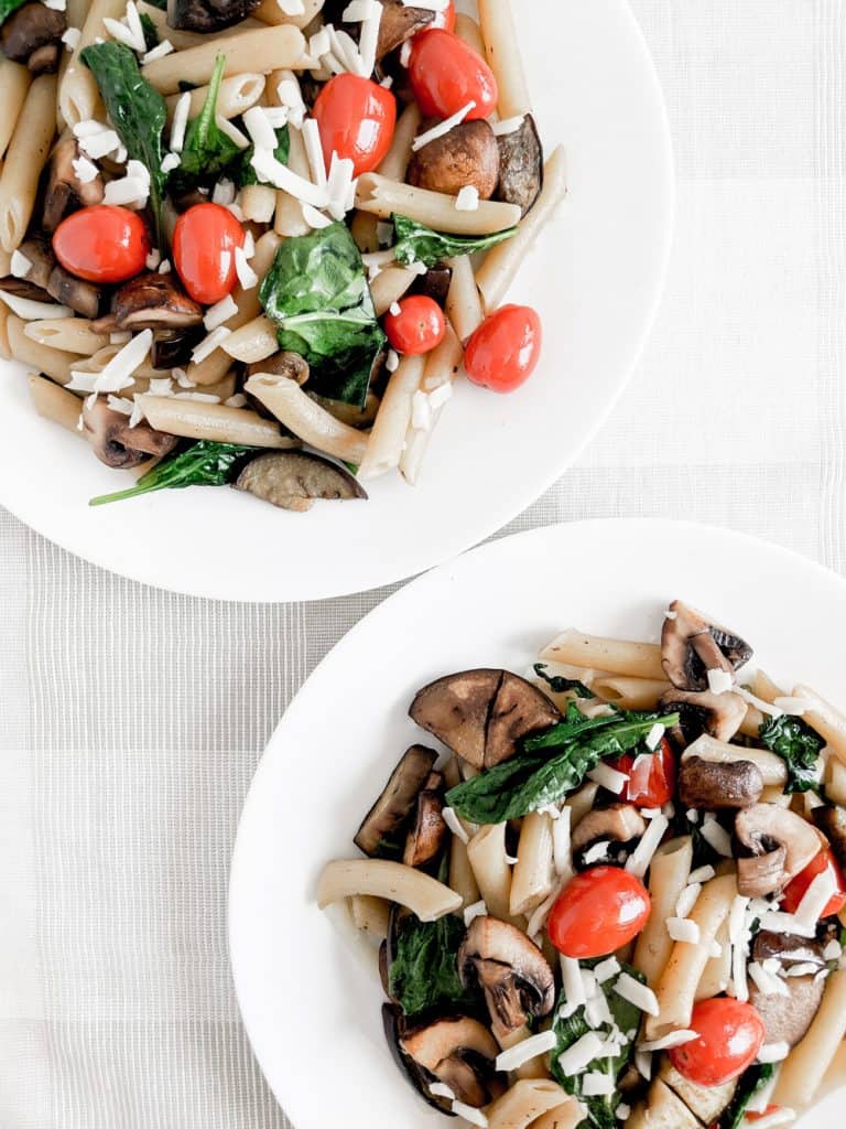 Cremini Mushroom and Eggplant Parmesan Pasta Recipe | YesMissy