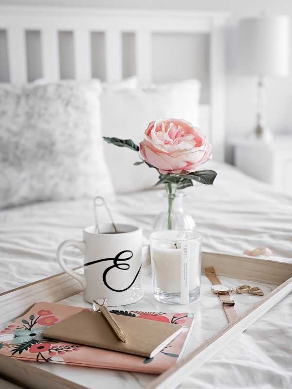 DIY Marble and Gold Breakfast Tray