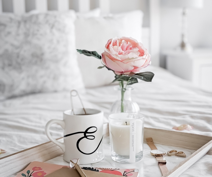 DIY Marble and Gold Breakfast Tray