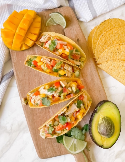 Turkey Tacos with Mango Avocado Salsa Recipe