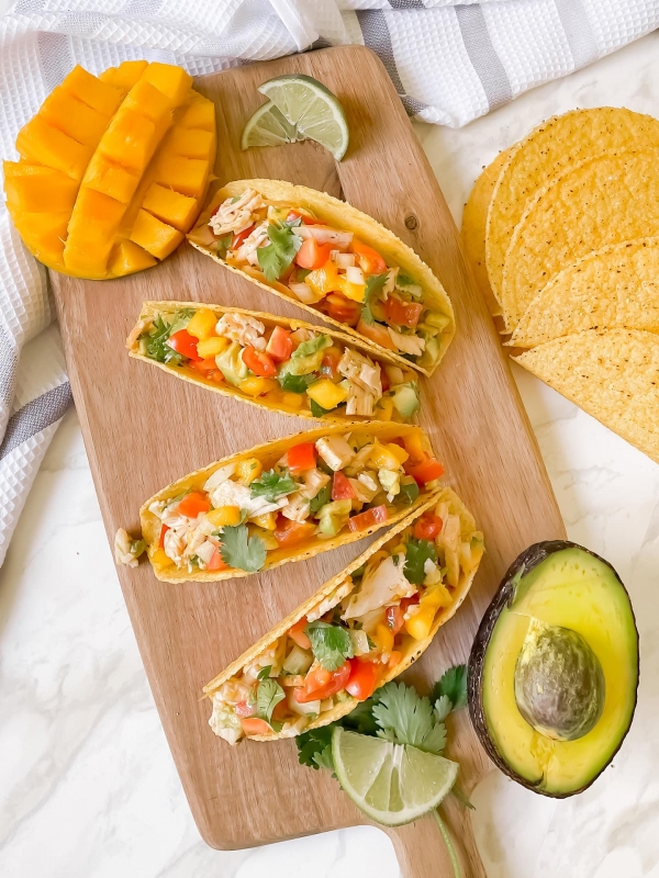 Turkey Tacos with Mango Avocado Salsa Recipe