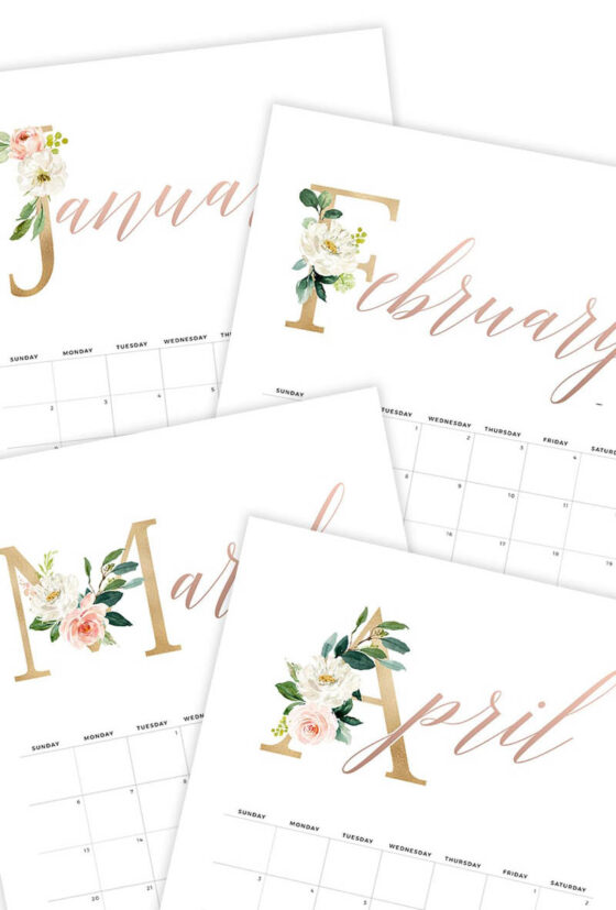 2024 FREE Cute Printable Calendars: monthly &amp; yearly | YesMissy