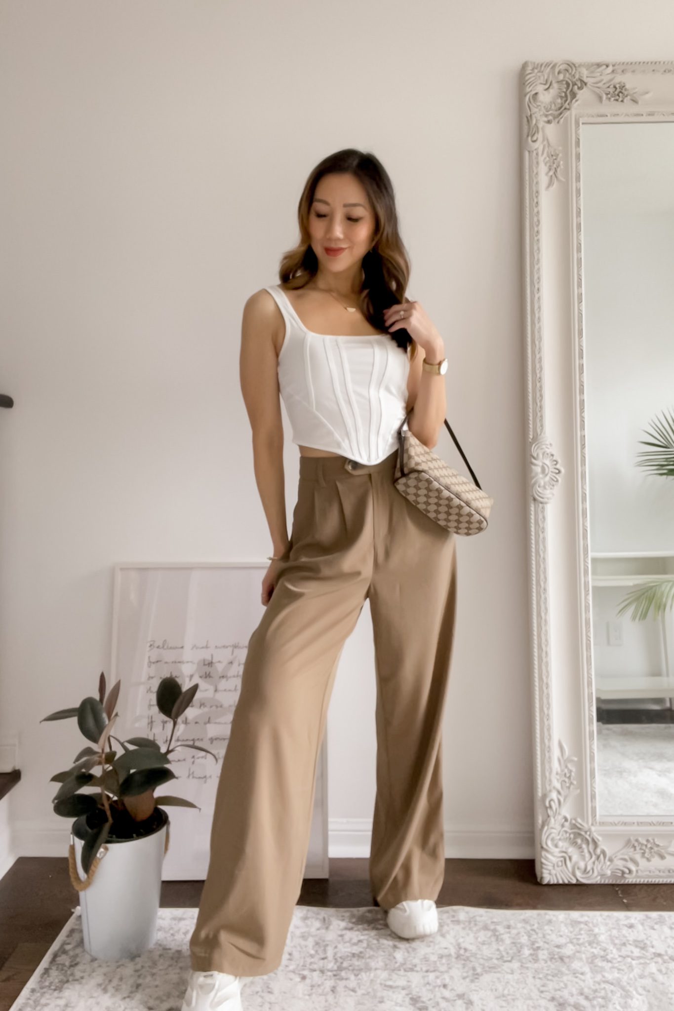 Casual wide store leg pants outfits