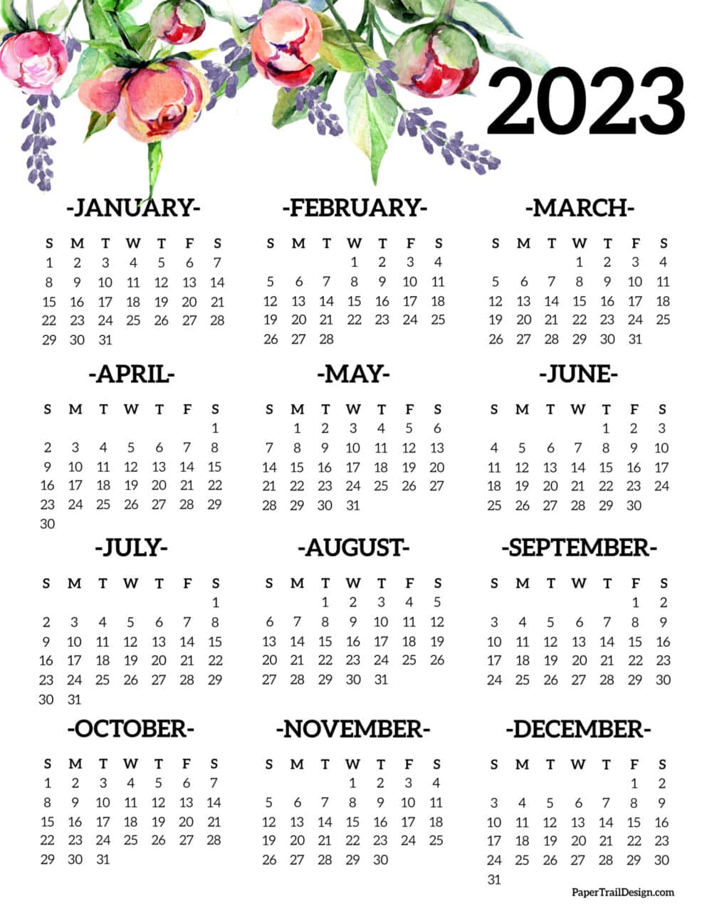 2023 FREE Cute Printable Calendars: monthly & yearly | YesMissy