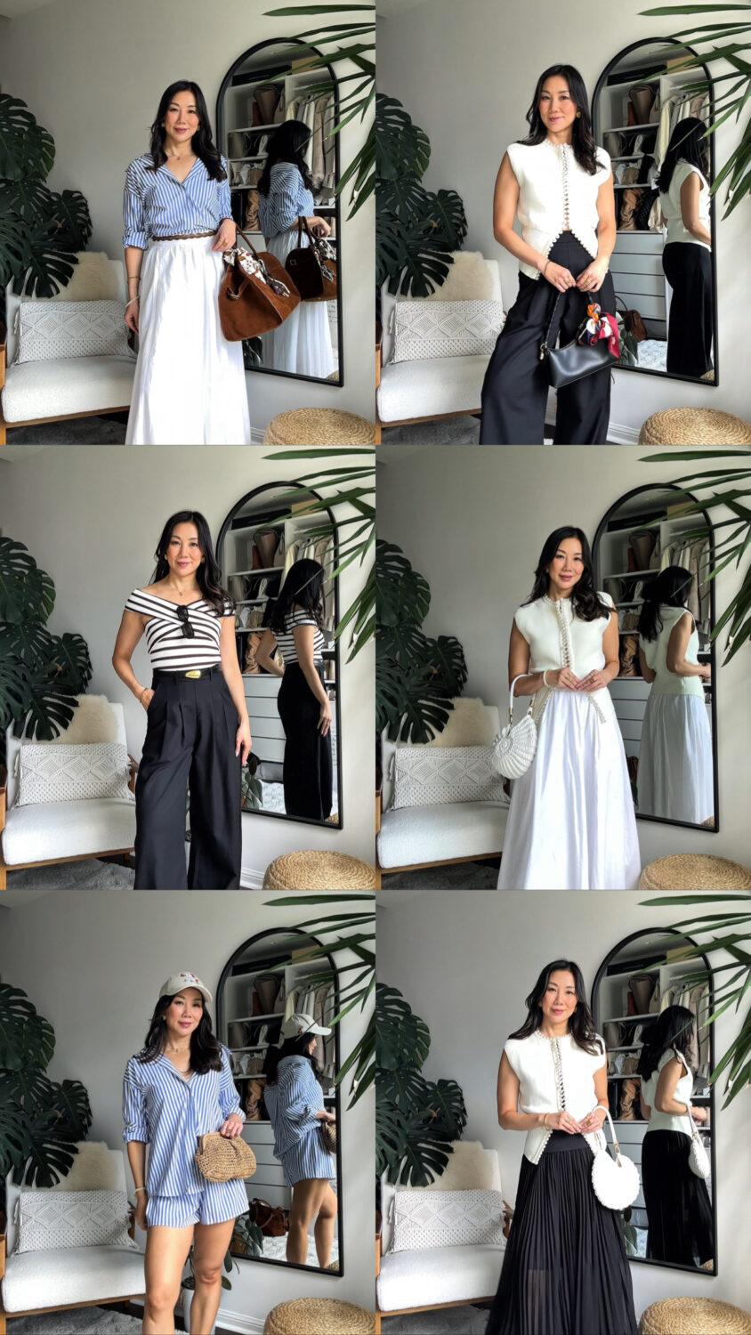 Transitional capsule wardrobe ideas in neutral tones