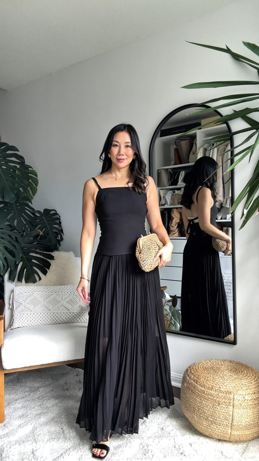 Classy black maxi dress perfect for special events like weddings, parties and special occasions